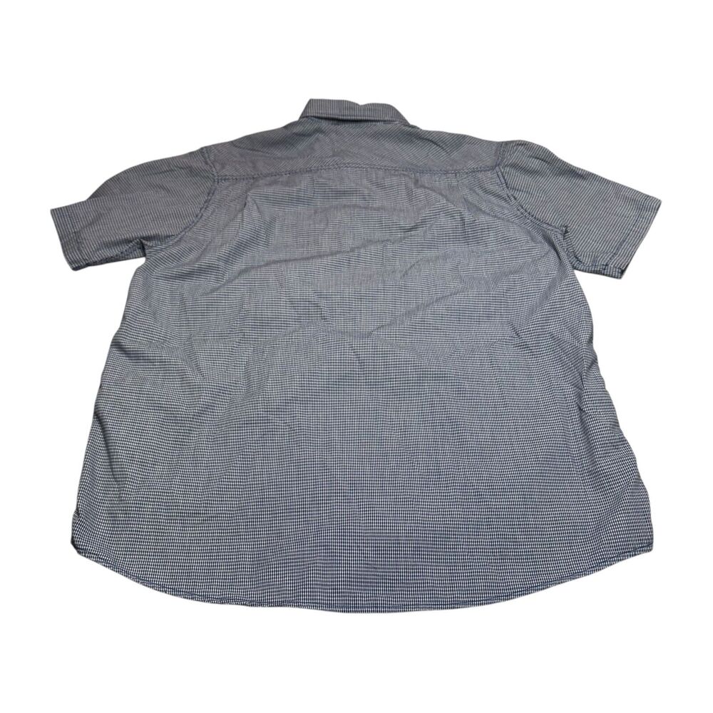 Realtree Shirt Men's XL Blue White Plaid Cotton Short Sleeve Collared Button-Up - Picture 3 of 8